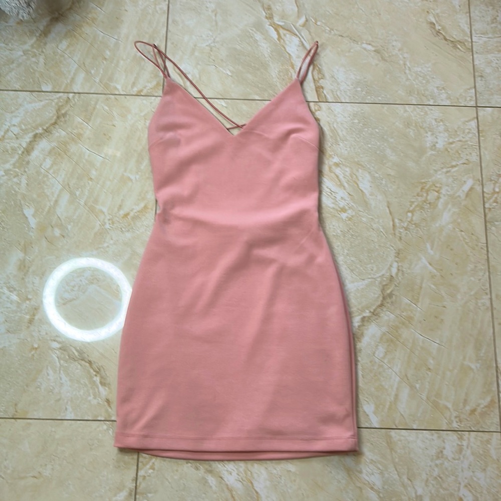 Windsor Baby Pink Mini Dress with Strappy Back